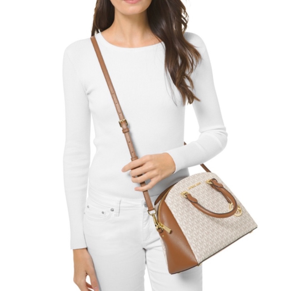 NEW| Michael Kors Maxine Signature Dome Satchel - Picture 3 of 3